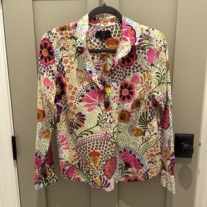 JCrew mod-floral blouse